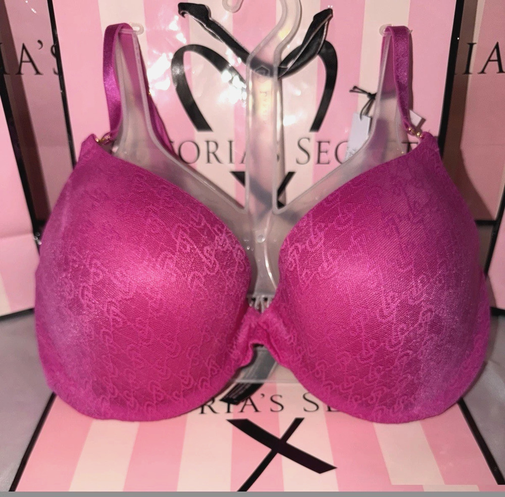 Victoria's Secret Bra Very Sexy Demi 34DD Pink Logo